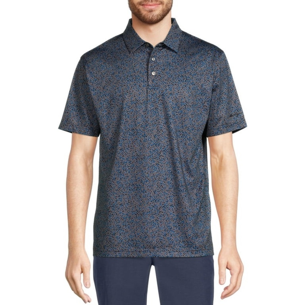 Ben Hogan Mini Botanical Print Golf Polo Shirt
